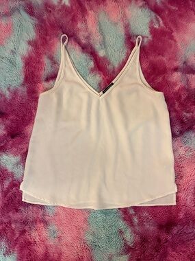 American Apparel White V-Neck Camisole Tank